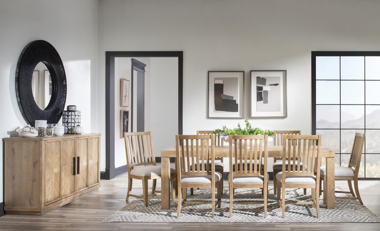 Torrance - Round Dining Table Base - Aged Driftwood