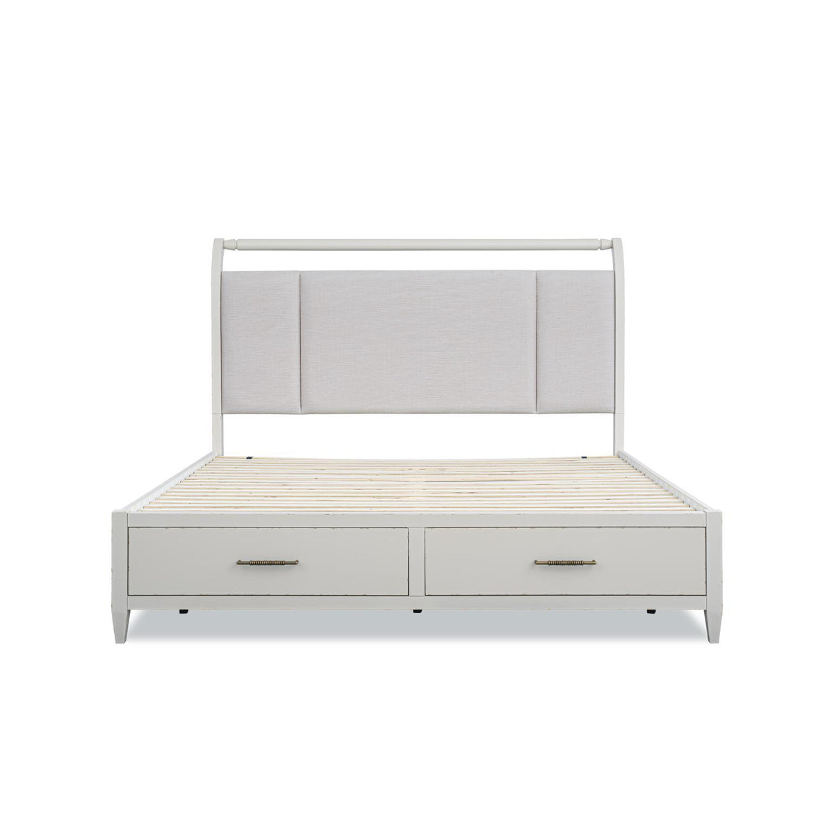 Reflections - Complete Upholstered Sleigh Bed With Storage Footboard