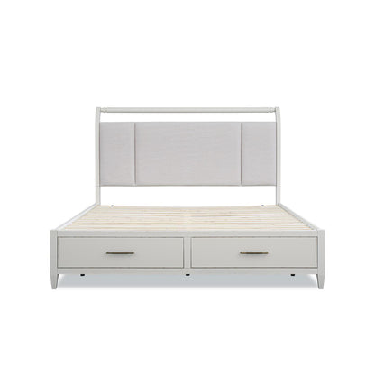 Reflections - Complete Upholstered Sleigh Bed With Storage Footboard
