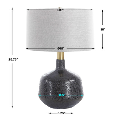 Flanagan - Mottled Gloss Table Lamp - Black