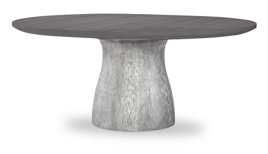 Terra Luna - Round Pedestal Table Top - White Cloud & Nightfall