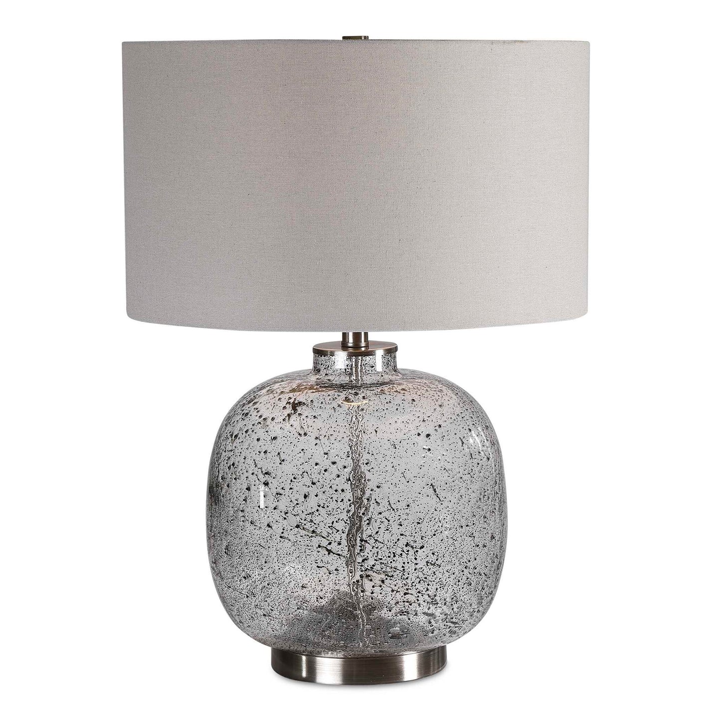 Storm - Glass Table Lamp - Pearl Silver