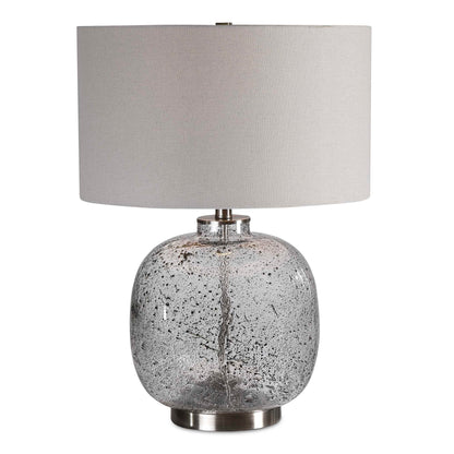 Storm - Glass Table Lamp - Pearl Silver