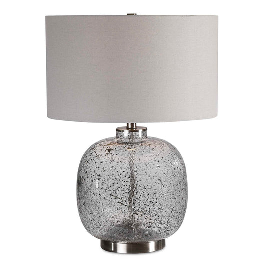 Storm - Glass Table Lamp - Pearl Silver