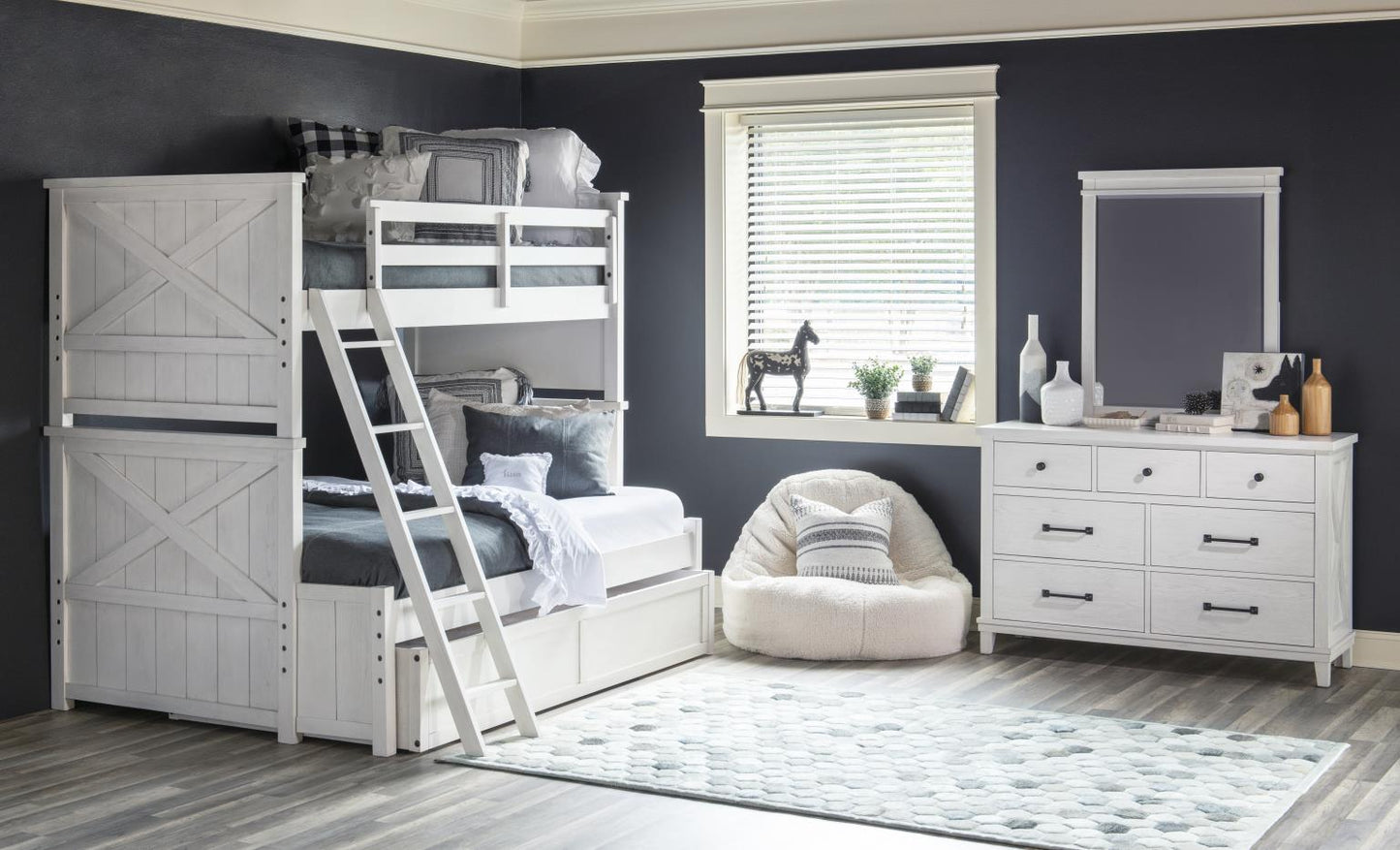 Flatiron - Full Size Bottom Bunk - White