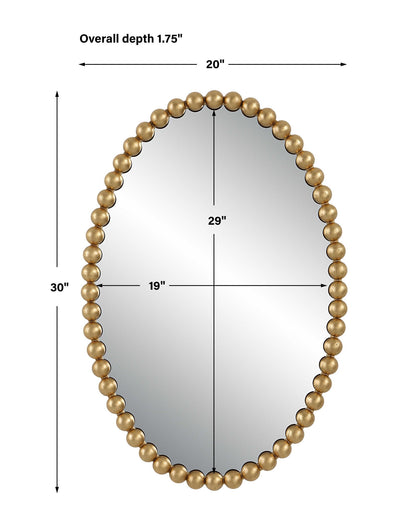 Serna - Gold Oval Mirror