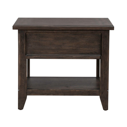 Paradise Valley - Rectangular End Table - Dark Brown
