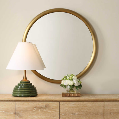 Atkinson - Modern Round Mirror - Brass
