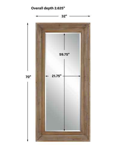 Missoula - Large Natural Wood Mirror