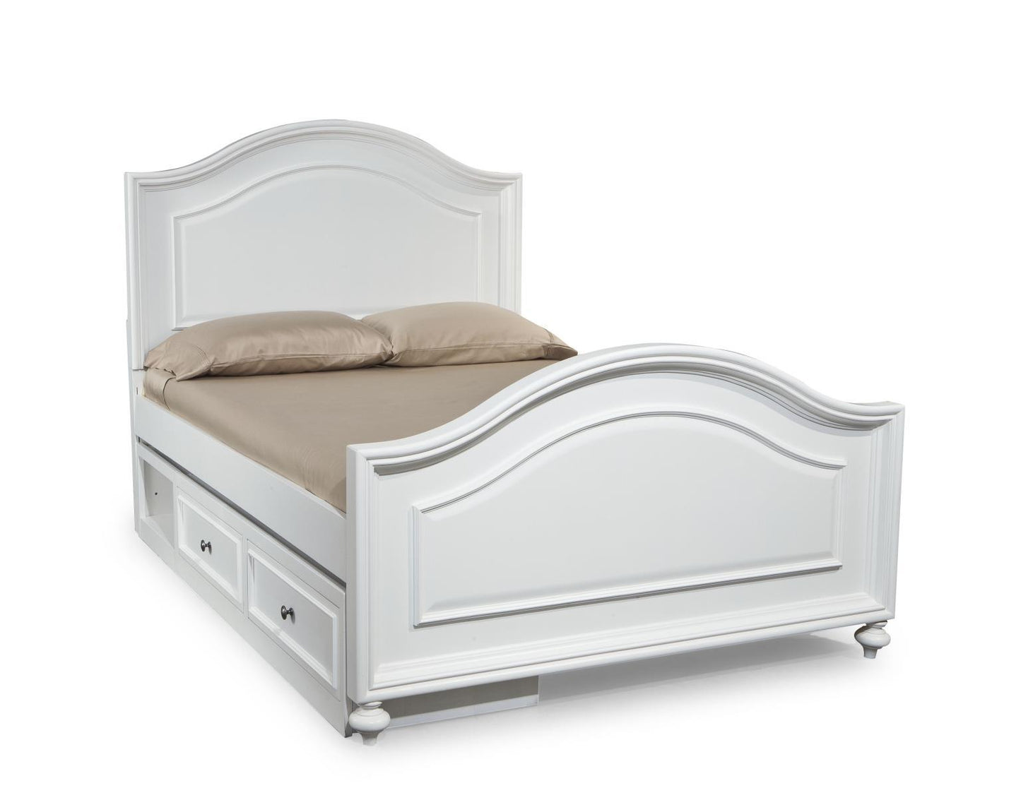 Madison - Panel Footboard With Slat Full - Natural White Painted Finish