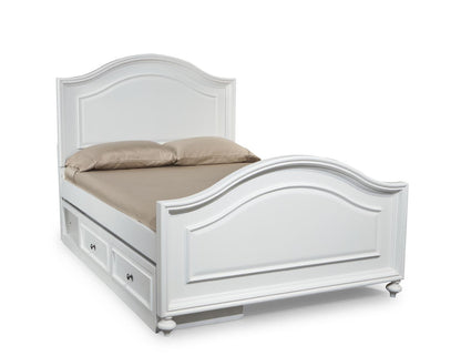 Madison - Panel Footboard With Slat Full - Natural White Painted Finish