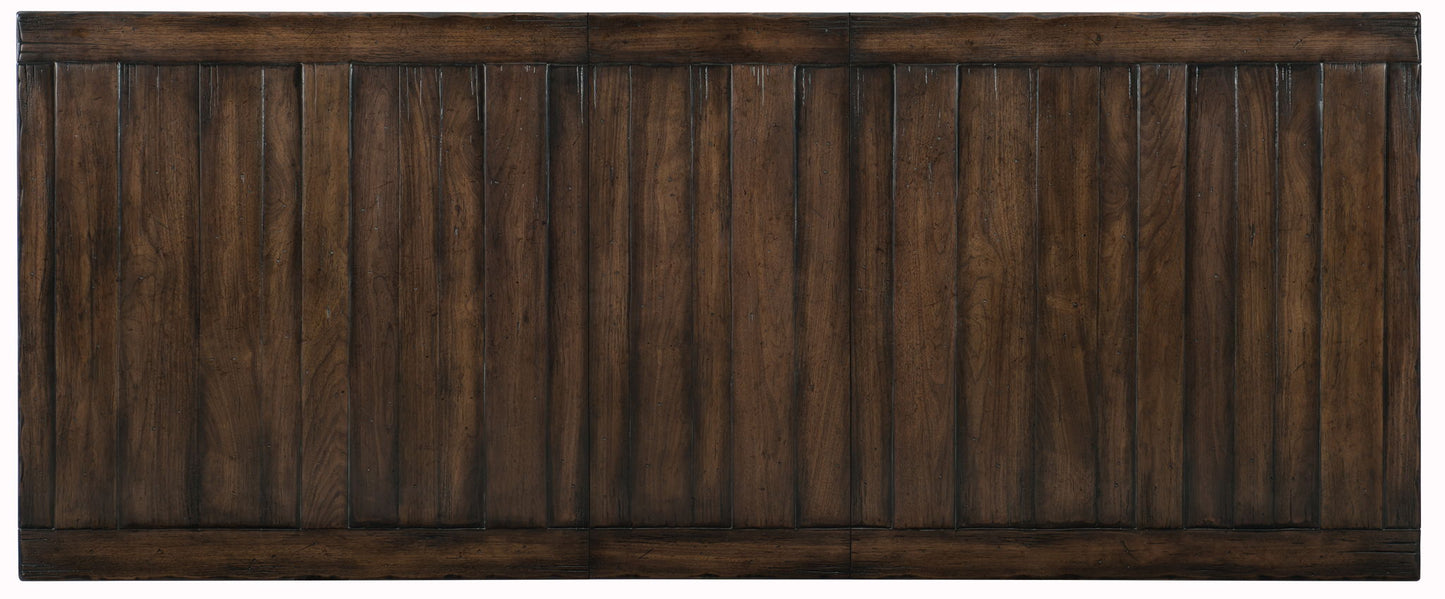 American Life - Roslyn County Trestle Dining Table With Leaves - Dark Brown