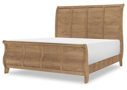 Vintage Market - Queen Sleigh Headboard - Barnwood Oak