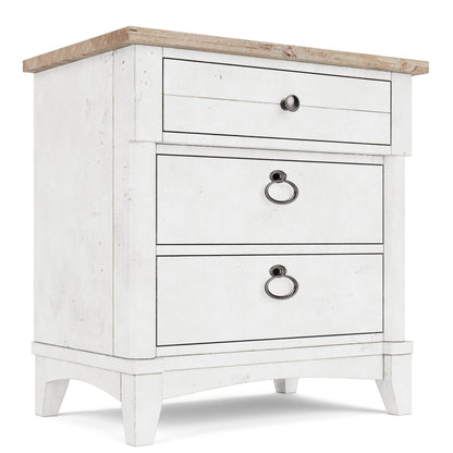Maddox - Three Drawer Nightstand - White