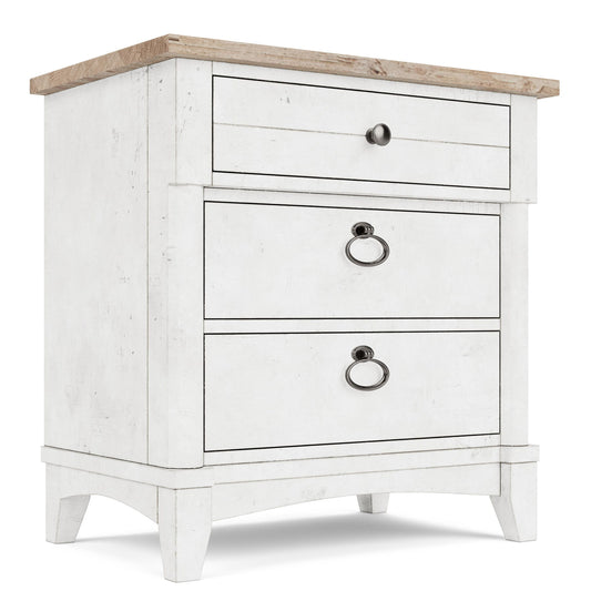 Maddox - Three Drawer Nightstand - White