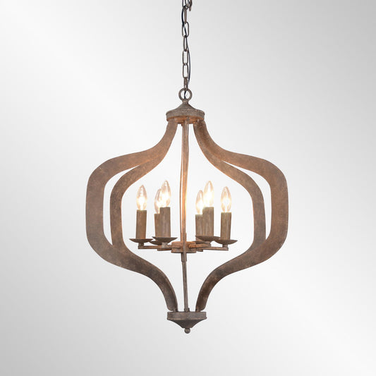Ellie - Chandelier Wide - Light Brown