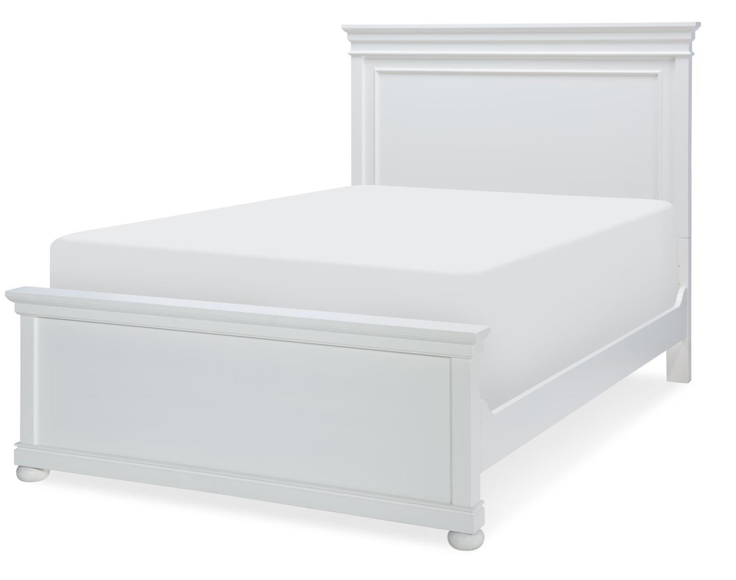 Canterbury 2.0 - Full Panel Footboard With Slat Roll - Natural White