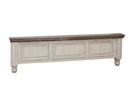 Stone - Queen Footboard & Rails - Antiqued Ivory / Weathered Gray