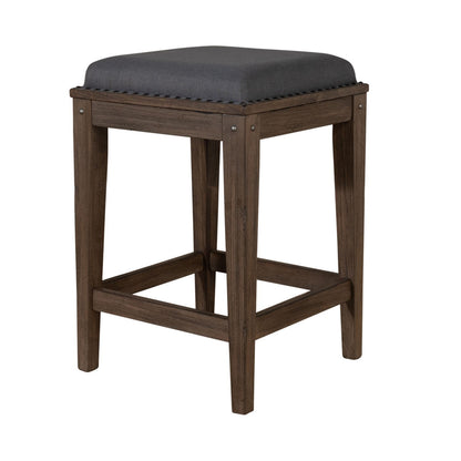Sonoma Road - Upholstered Console Stool - Weathered Beaten Bark