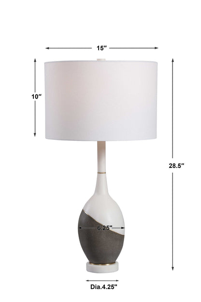 Tanali - Modern Table Lamp - White & Gray