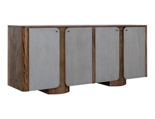 Nashville - 4 Door TV Stand/Console - Brown / Gray