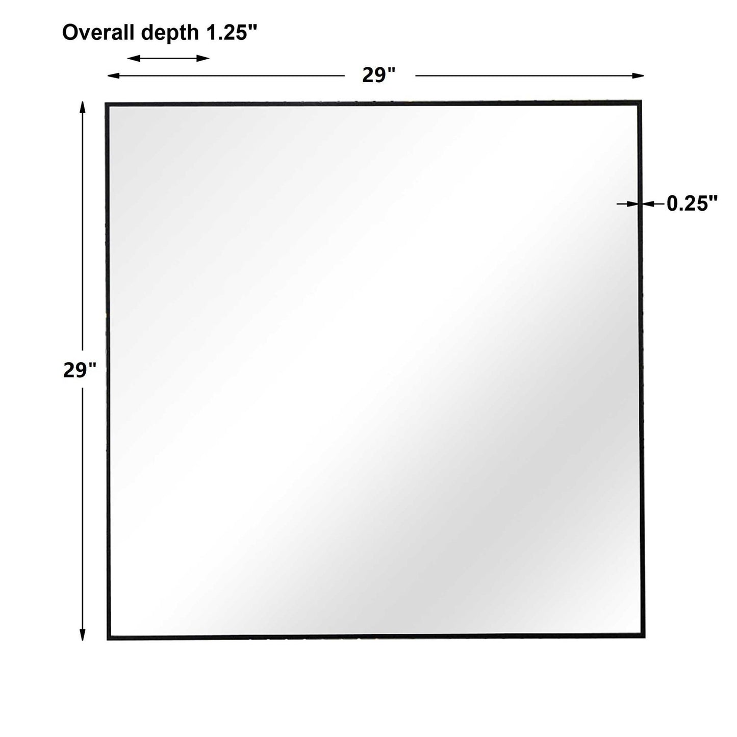 Alexo - Square Mirror - Black