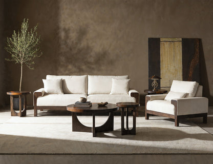 Raramuri - Armchair - White / Dark Brown