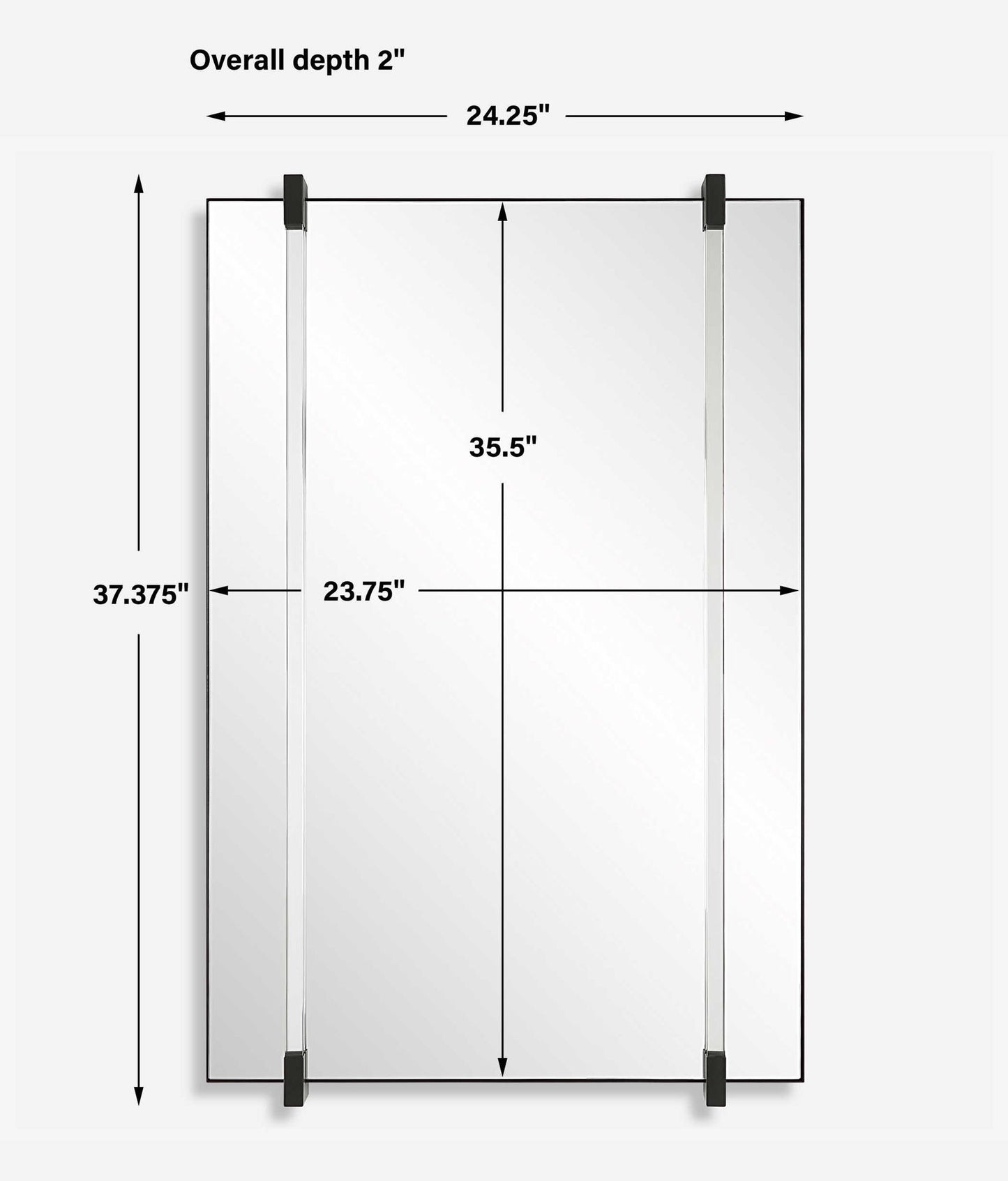 Ladonna - Rods Mirror - Black