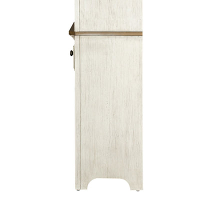 Farmhouse Reimagined - Right Pier Base - Antique White / Chestnut Tops