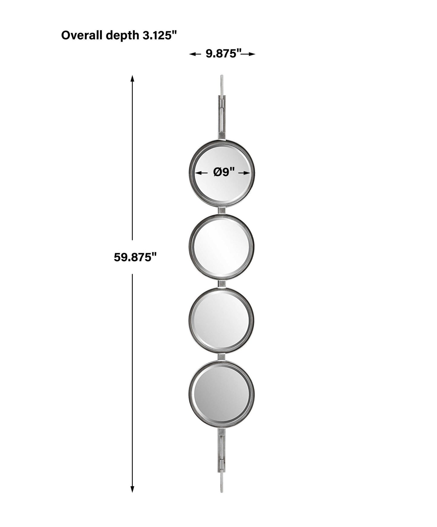 Button - Mirror - Gray