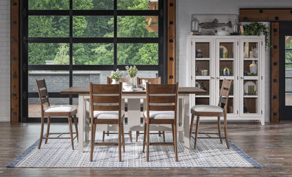 Lake House - Counter Height Trestle Table - Sailcloth And Pinecone