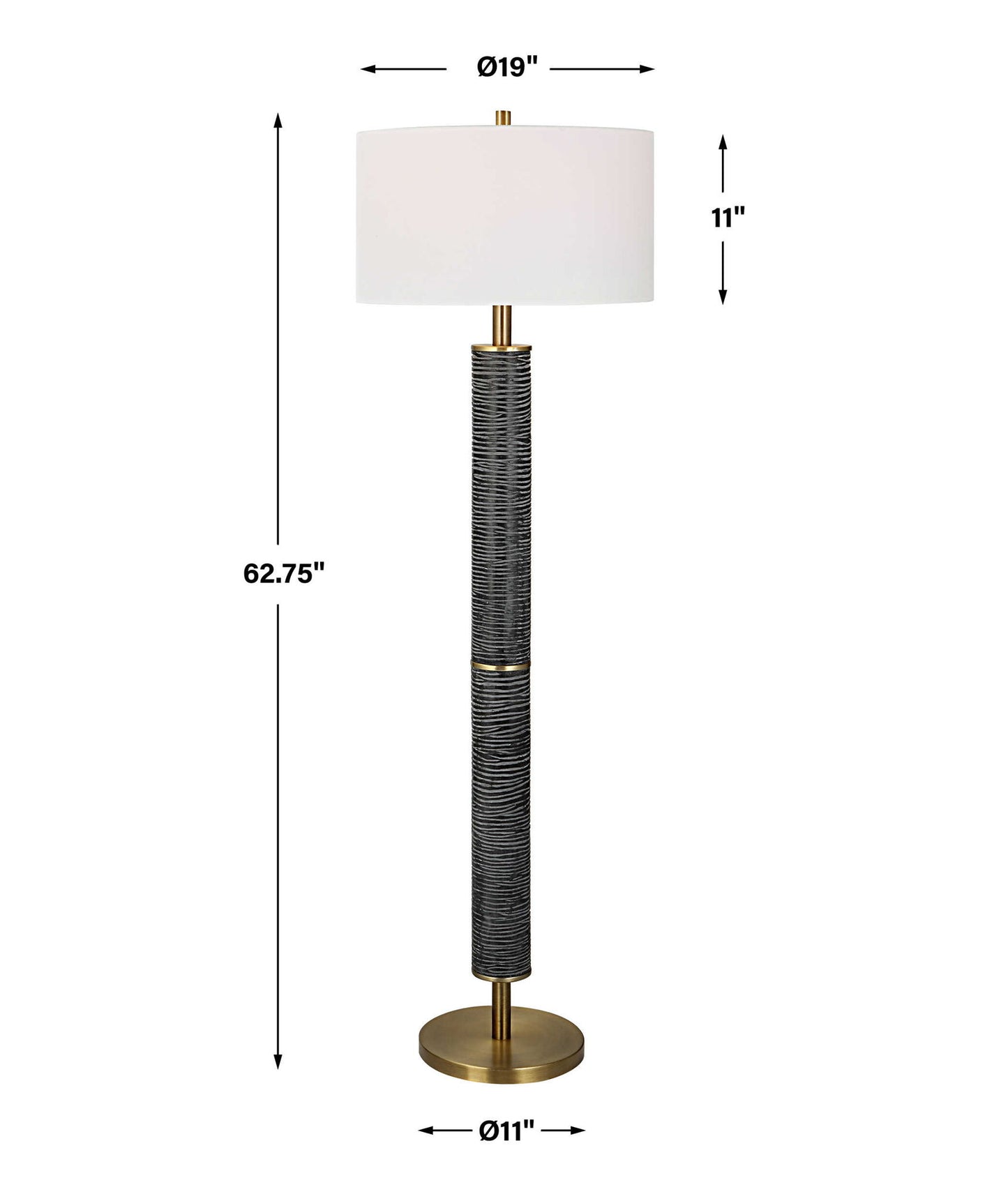 Summit - Rustic Floor Lamp - Black