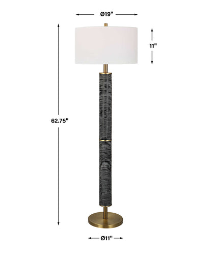Summit - Rustic Floor Lamp - Black