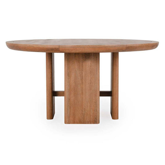 Selena - Round Dining Table - Hickory Brown