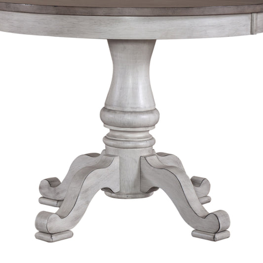 Ocean Isle - Single Pedestal Table Base - Antique White