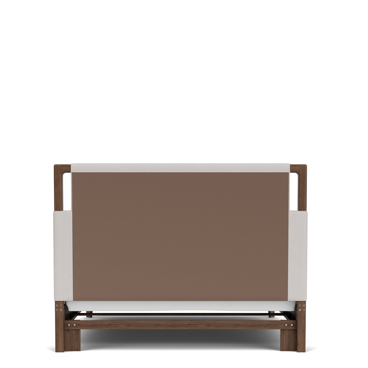 Delia - Queen / King Upholstered Rails - Nouveau Walnut / Beige