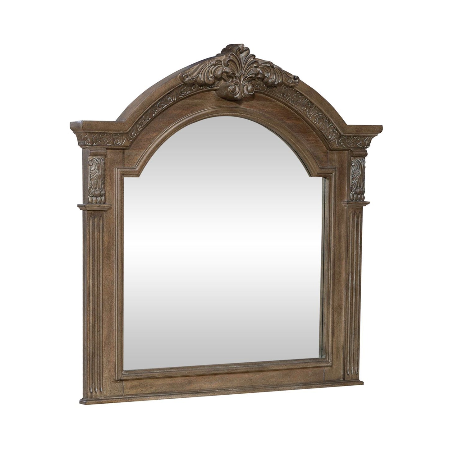 Carlisle Court - Arched Mirror - Medium Brown