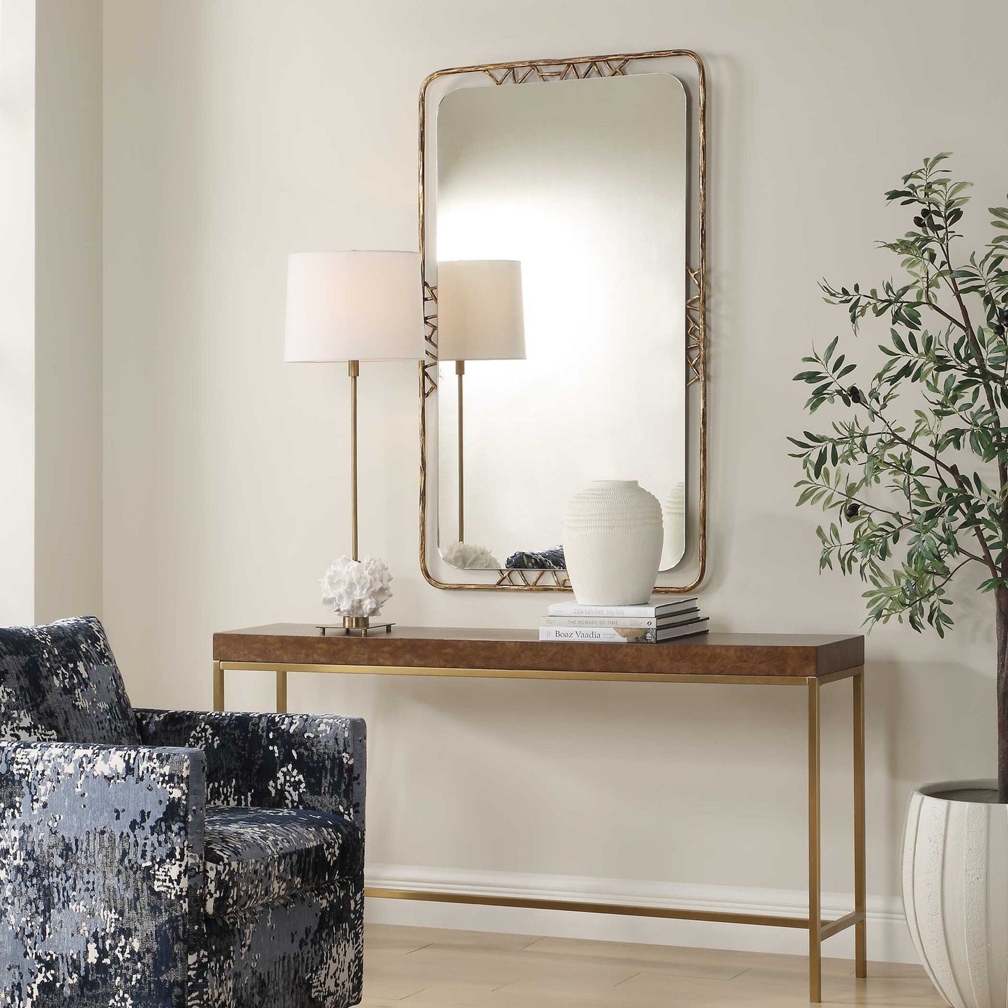 Tahoma - Mirror - Antiqued Gold