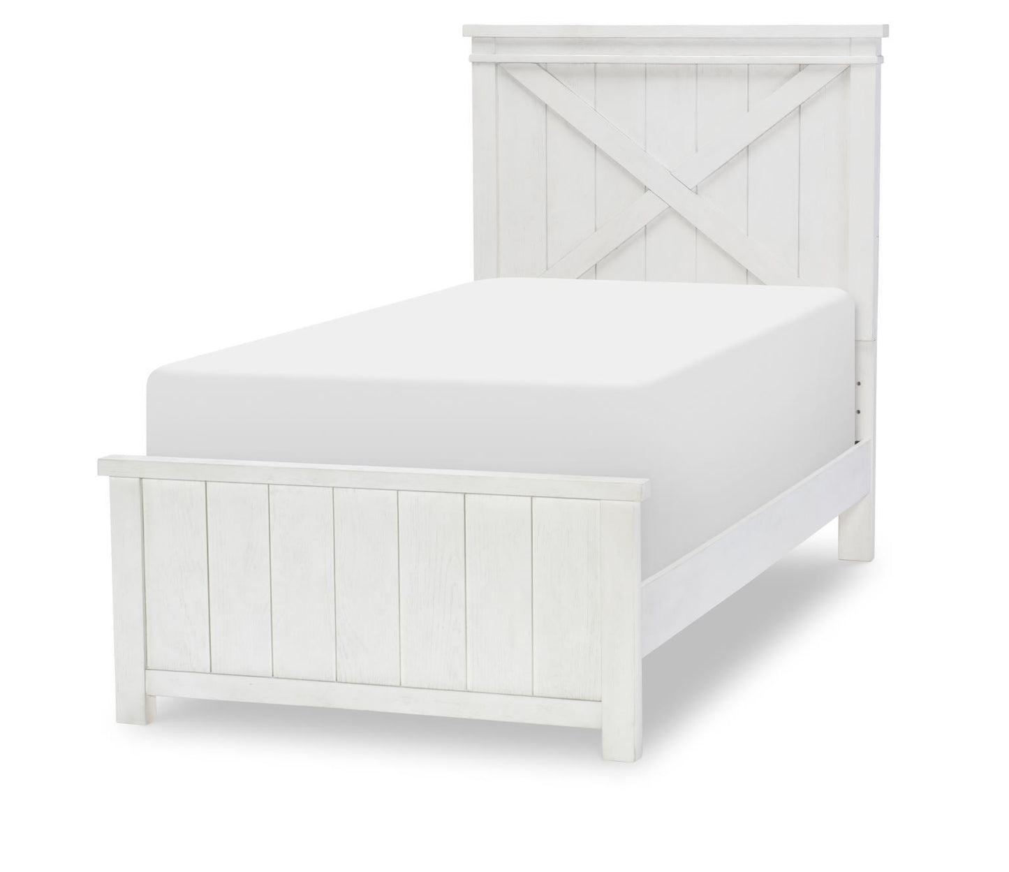 Flatiron - Panel Footboard Twin - Aged White