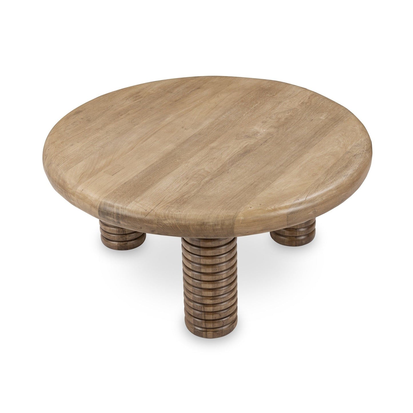 Ilaria - Reclaimed Wood Round Coffee Table - Sand Washed