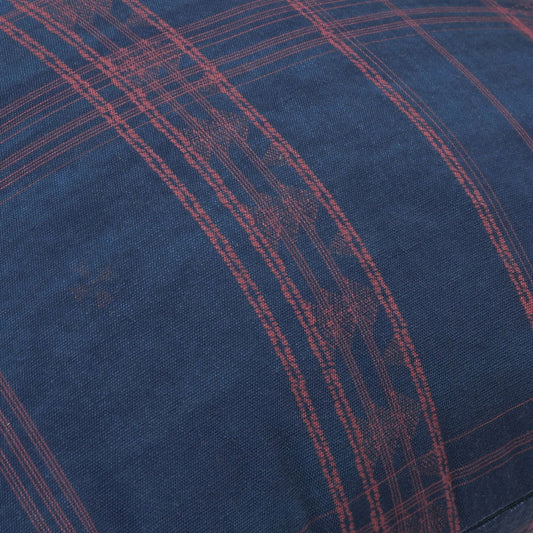 Terranea - Indoor/Outdoor Cannon Pillow - Dark Blue/Red