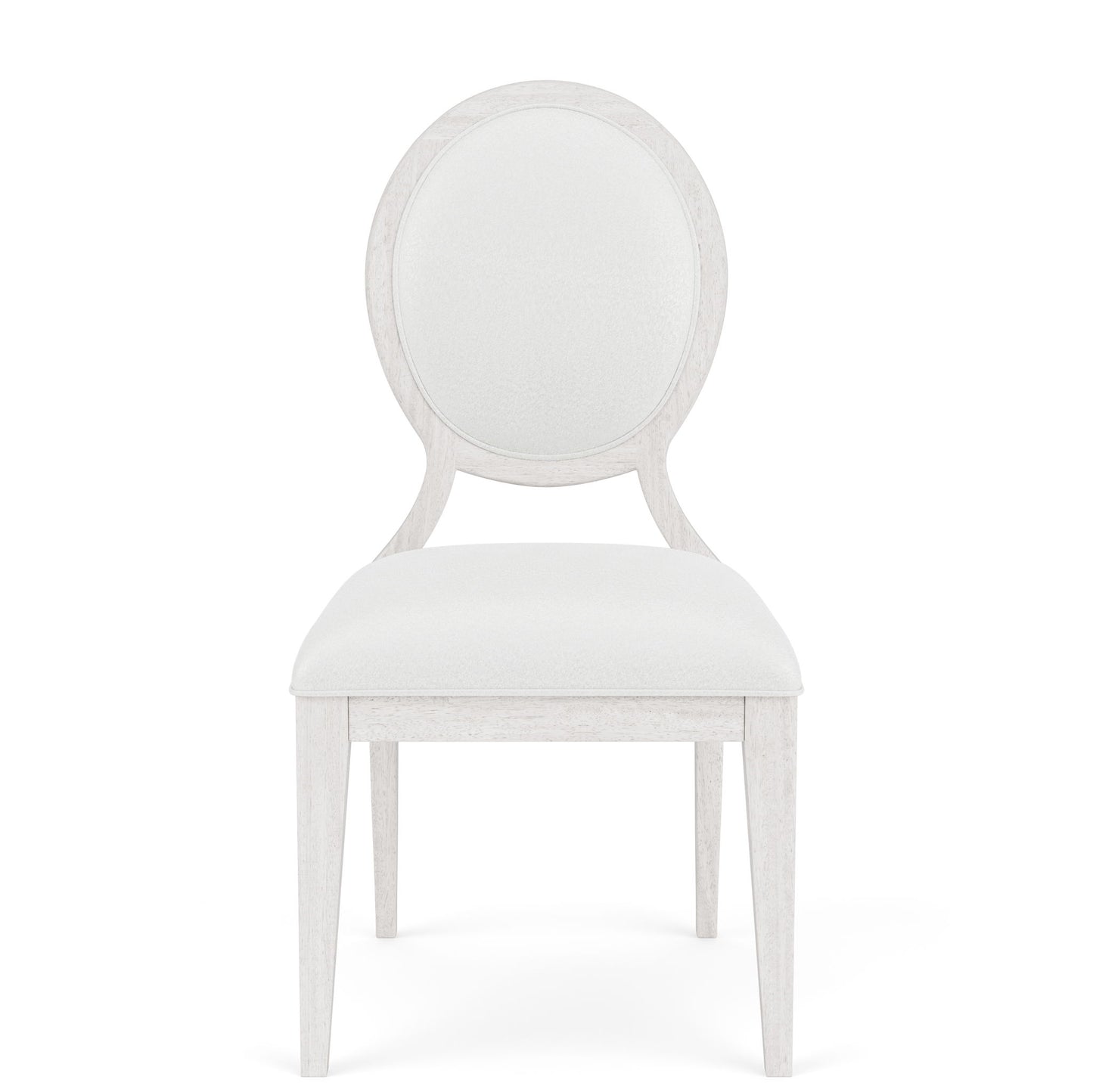 Hepburn - Oval Back Upholstered Side Chair (Set of 2) 2" - White