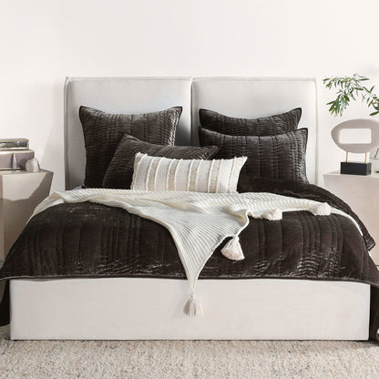 Seville - 4 Piece King Quilt Set - Sable Brown