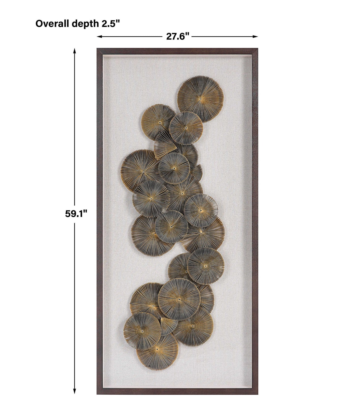 The Times - Shadow Box Wall Art - Light Brown