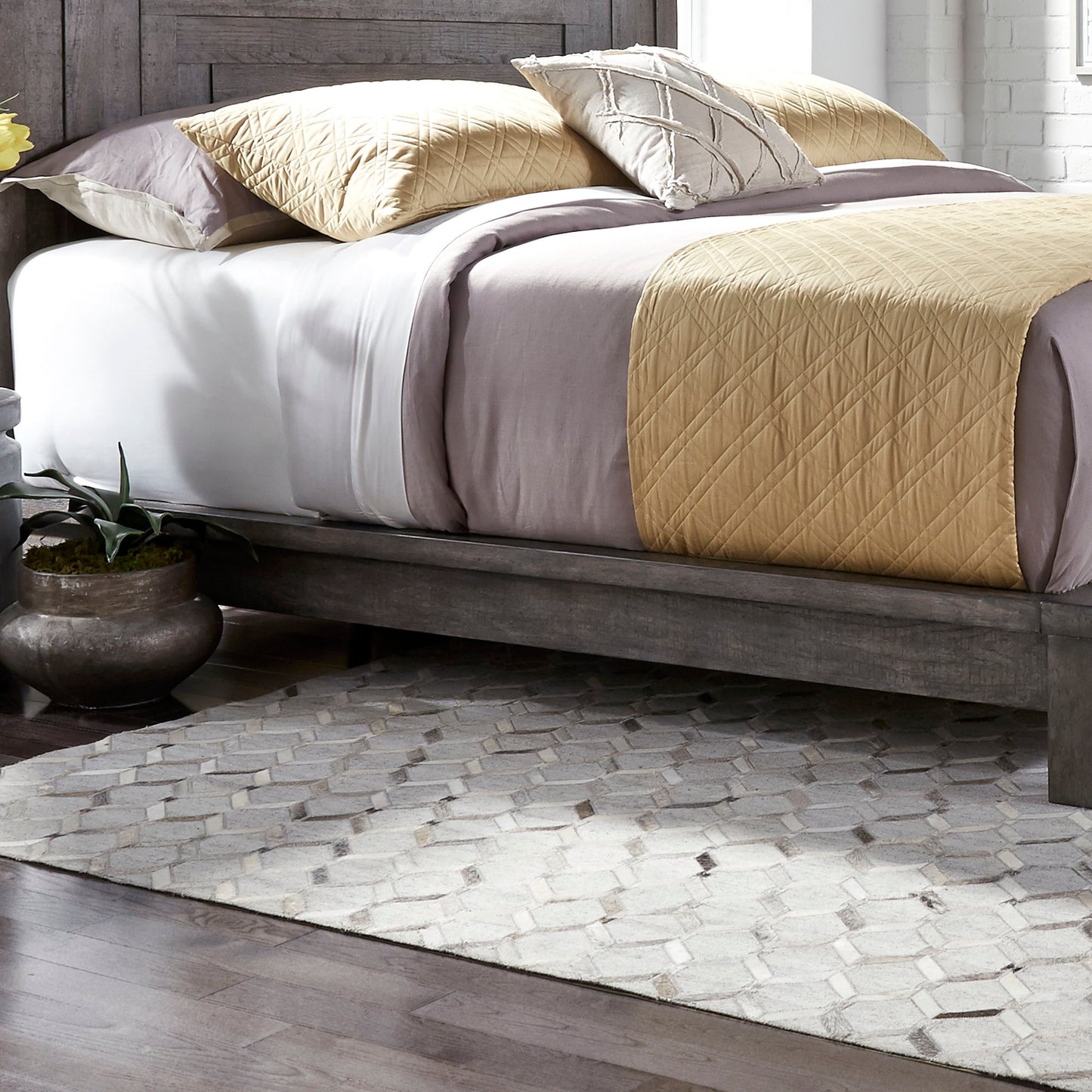 Modern Farmhouse - Platform Bed Rails - Gray