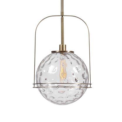 Mimas - 1 Light Globe Pendant - Gold