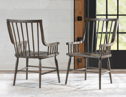 XXX's And OOO's - Windsor Arm Chair (Set of 2) - Cocoa