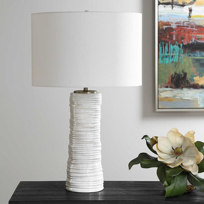 Pavlova Glossy - White Table Lamp