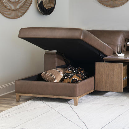 Solana - RAF Storage Chaise - Warm Oak