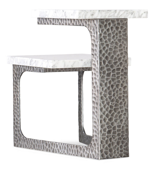 Melange - Georgie Side Table - Pearl Silver